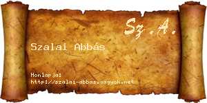 Szalai Abbás névjegykártya